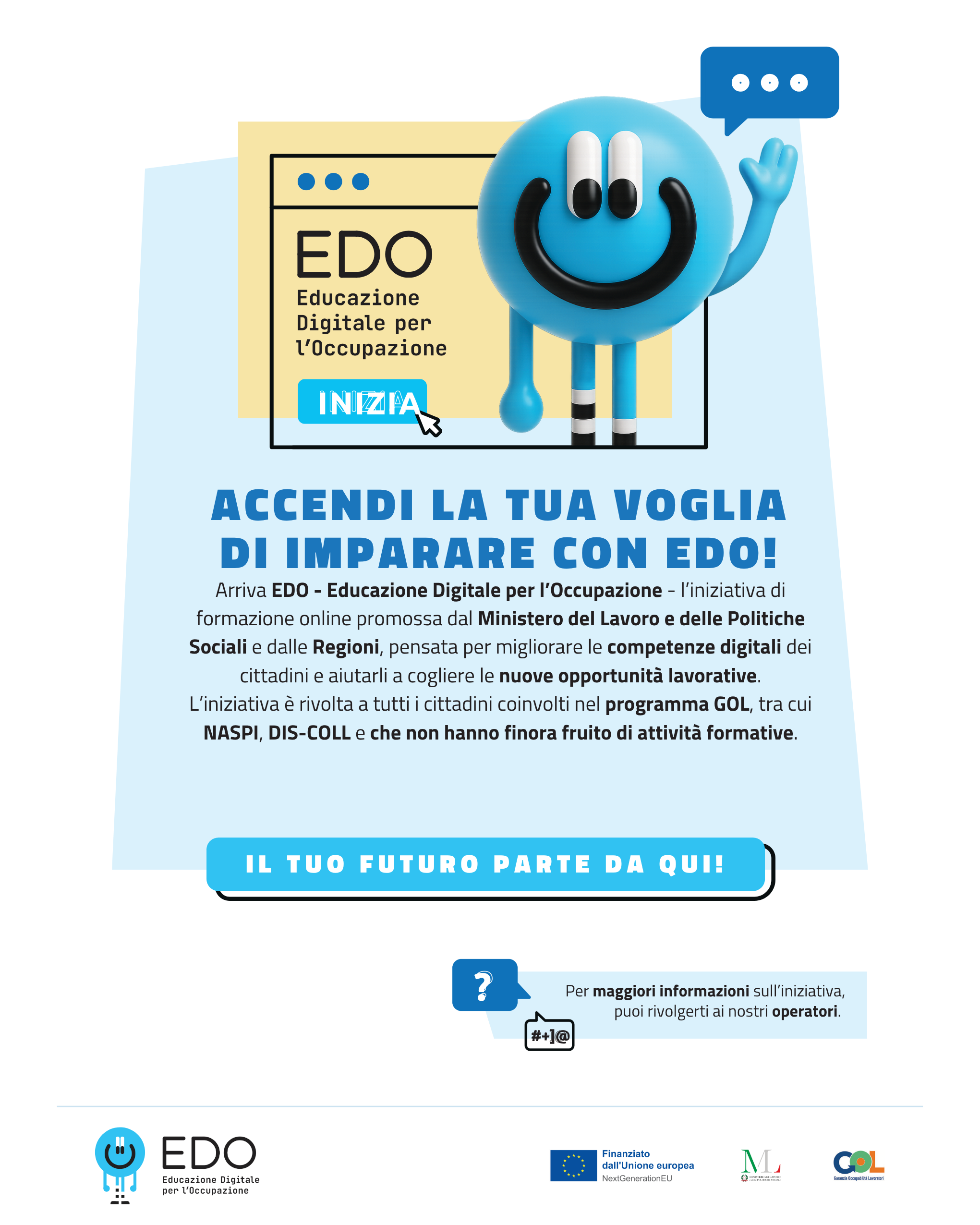𝗔𝗥𝗥𝗜𝗩𝗔 𝗘𝗗𝗢, IL CORSO DI 𝐄𝐃𝐔𝐂𝐀𝐙𝐈𝐎𝐍𝐄 𝐃𝐈𝐆𝐈𝐓𝐀𝐋𝐄 𝐏𝐄𝐑 𝐋’𝐎𝐂𝐂𝐔𝐏𝐀𝐙𝐈𝐎𝐍𝐄